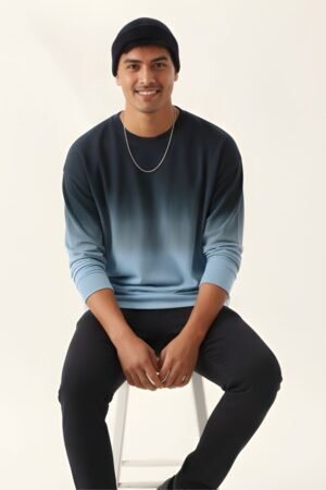 Ocean Fade Tie-Dye Gradient Sweatshirt