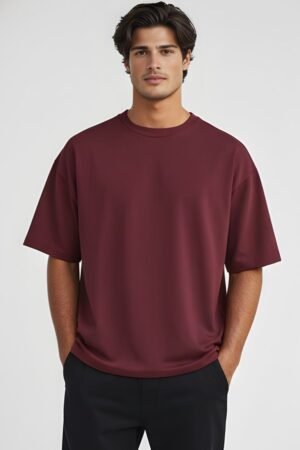 Deep Wine Oversized T-Shirt