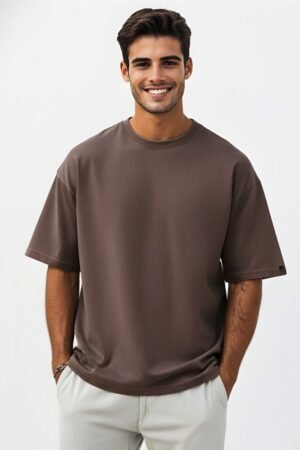 Mocha Brown Oversized T-Shirt for Men
