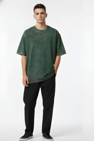 Vintage Green Acid Wash Oversized Tee