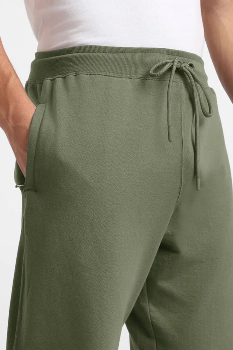 Olive Green Regular Fit Joggers - Image 4