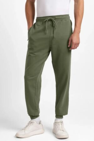 Olive Green Regular Fit Joggers