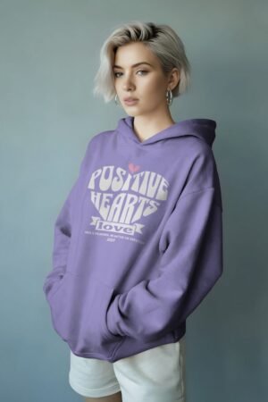 Positive Hearts Oversized Hoodie