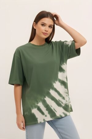 Olive Drift Tie-Dye Oversized T-Shirt