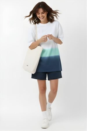 Blue Horizon Tie-Dye Oversized Tee