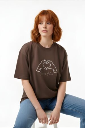 Love Hands Valentine Oversized T-Shirt